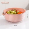 Y12-675 Household double-layer draining basin, kitchen durable storage basket, multi-functional vegetable washing basket, draining basket Item Picture